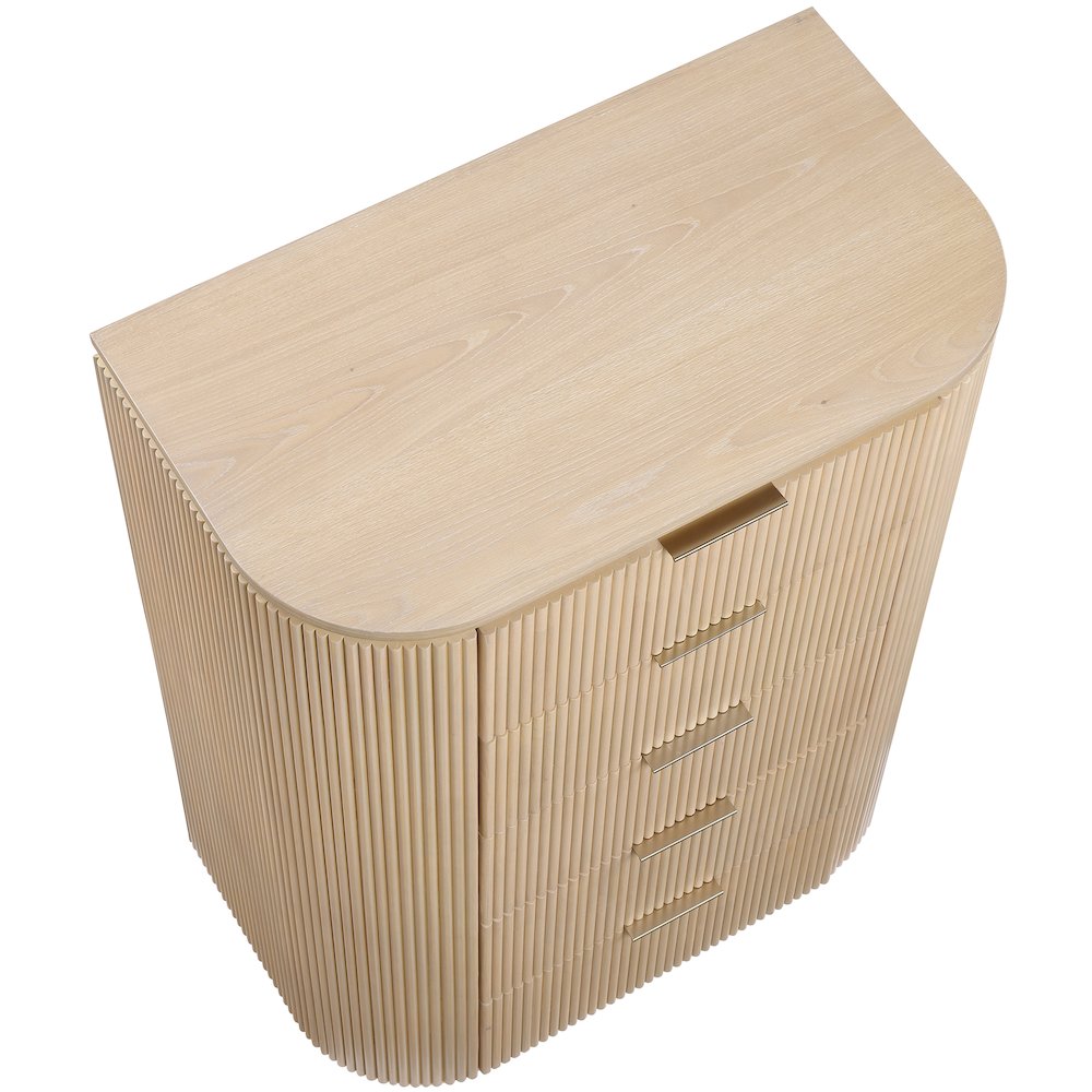 Astrid Natural Solid Wood And Oak Veneer Chest