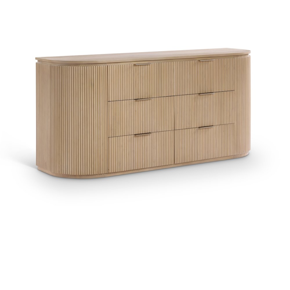 Astrid Natural Solid Wood And Oak Veneer Dresser