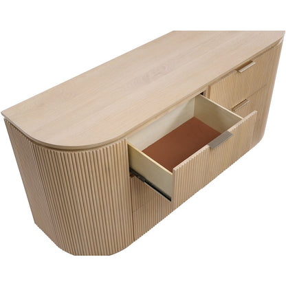 Astrid Natural Solid Wood And Oak Veneer Dresser
