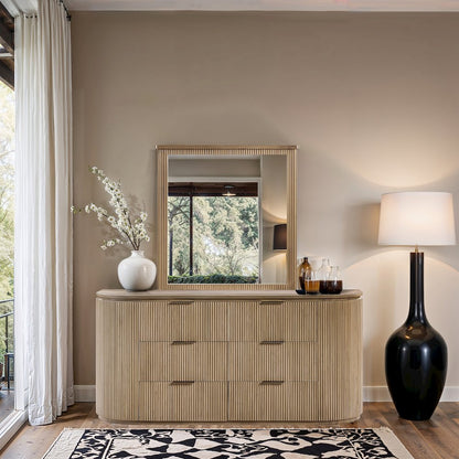 Astrid Natural Solid Wood And Oak Veneer Dresser