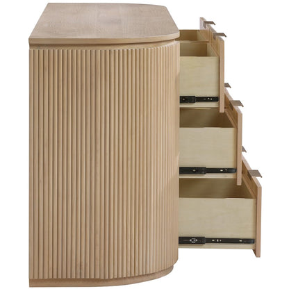 Astrid Natural Solid Wood And Oak Veneer Dresser