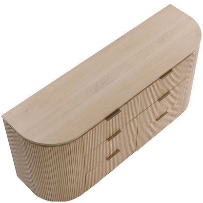 Astrid Natural Solid Wood And Oak Veneer Dresser