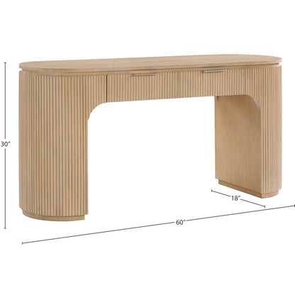 Astrid Natural Solid Wood And Oak Veneer Desk