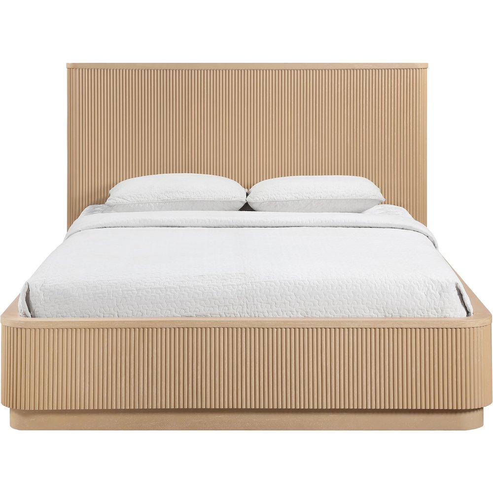 Astrid Natural Solid Wood And Oak Veneer King Bed (3 Boxes)