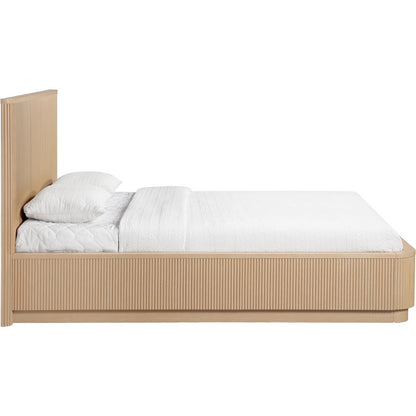 Astrid Natural Solid Wood And Oak Veneer King Bed (3 Boxes)