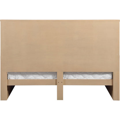 Astrid Natural Solid Wood And Oak Veneer King Bed (3 Boxes)
