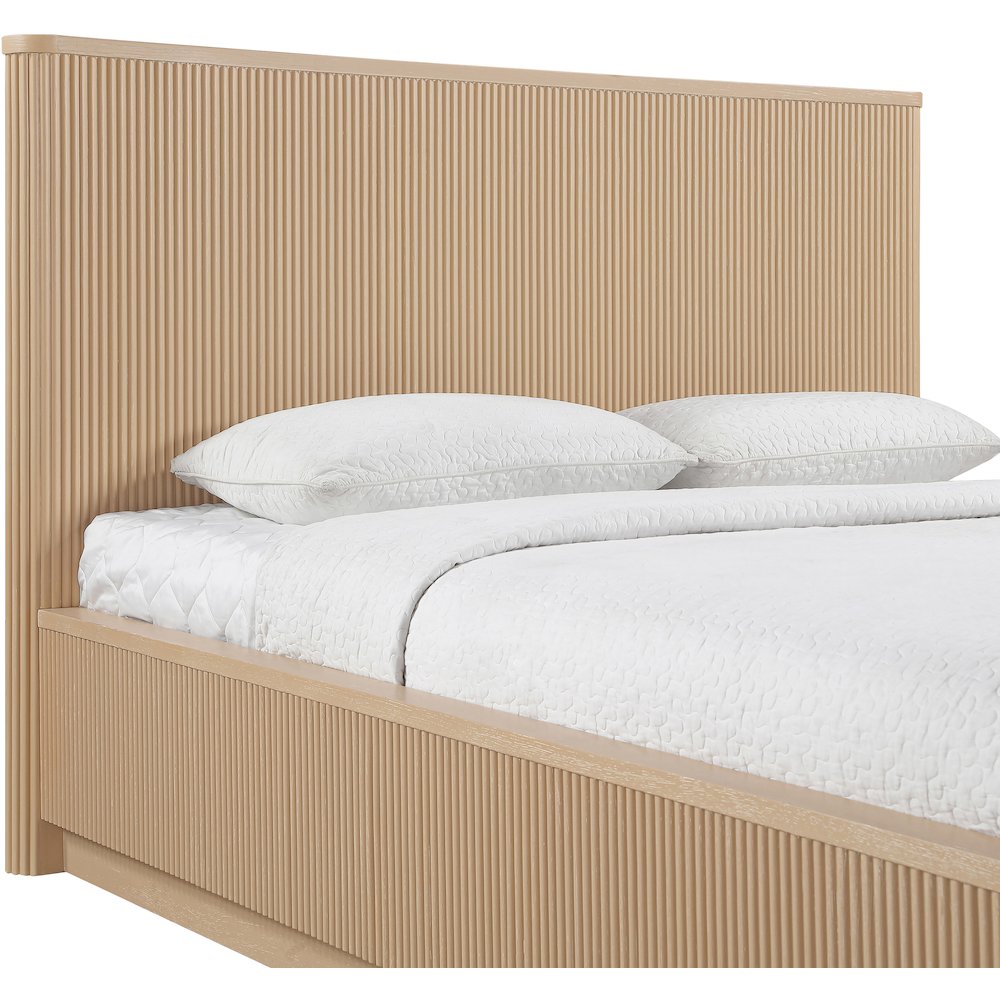 Astrid Natural Solid Wood And Oak Veneer King Bed (3 Boxes)