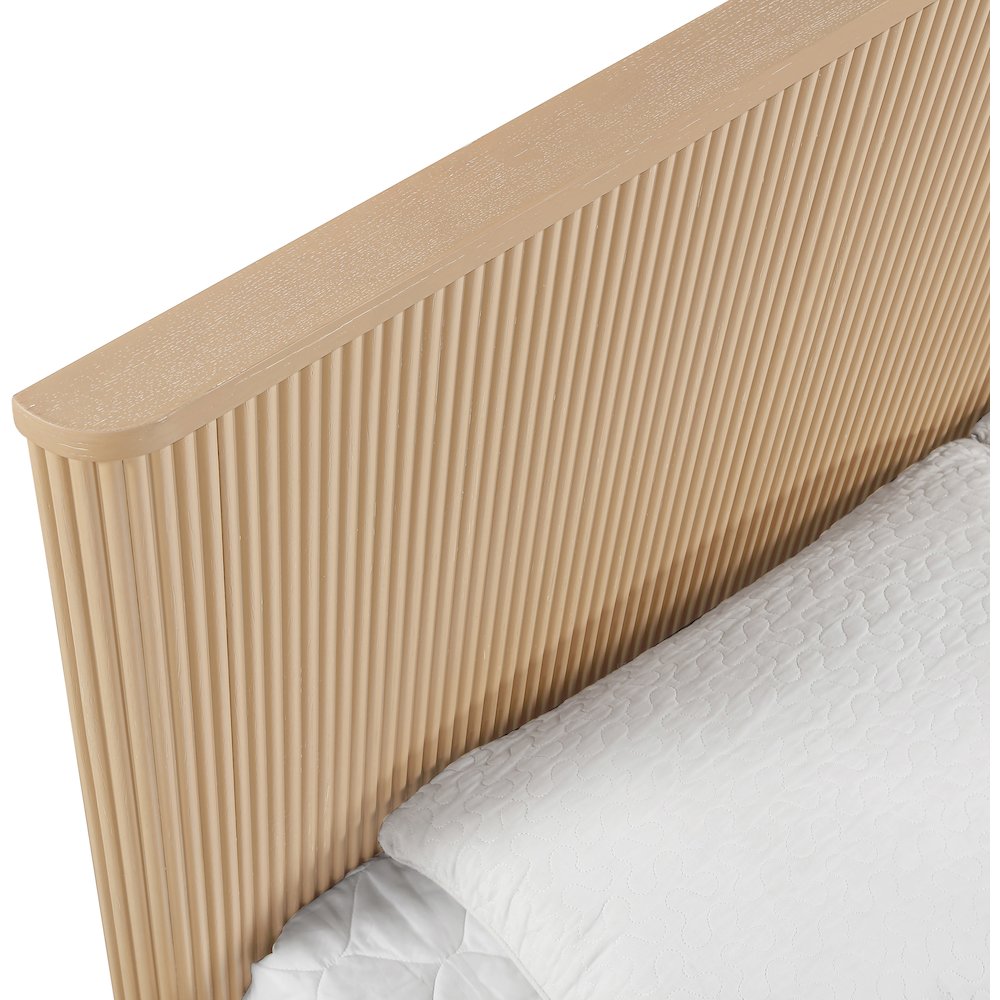Astrid Natural Solid Wood And Oak Veneer King Bed (3 Boxes)