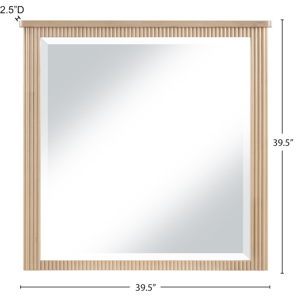 Astrid Natural Solid Wood And Oak Veneer Mirror