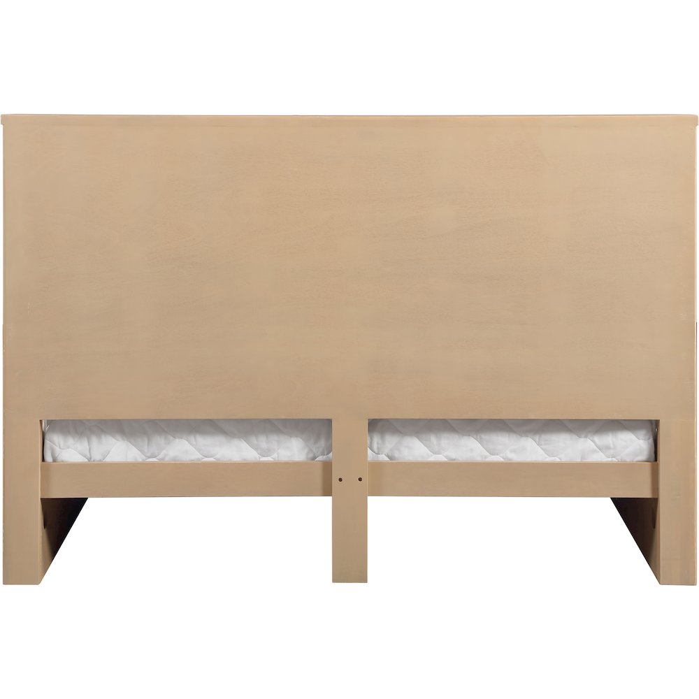 Astrid Natural Solid Wood And Oak Veneer Queen Bed (3 Boxes)