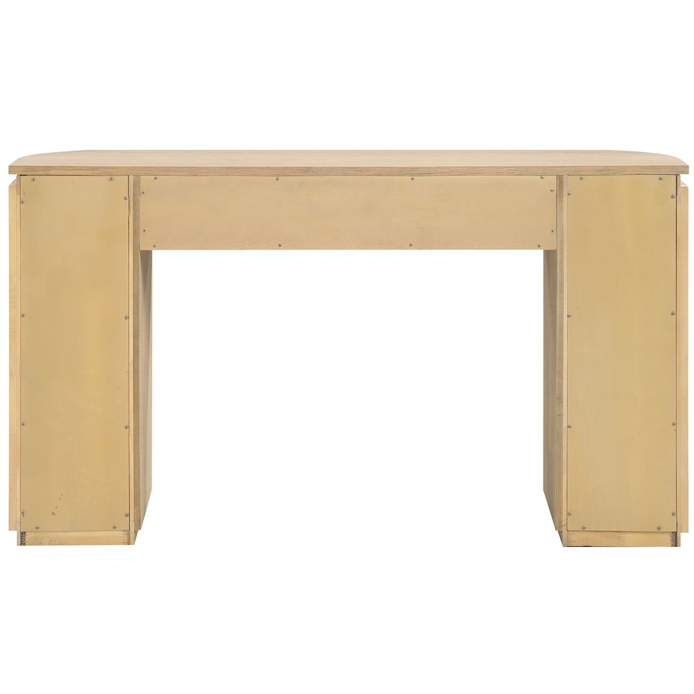 Astrid Natural Solid Wood And Oak Veneer Console Table