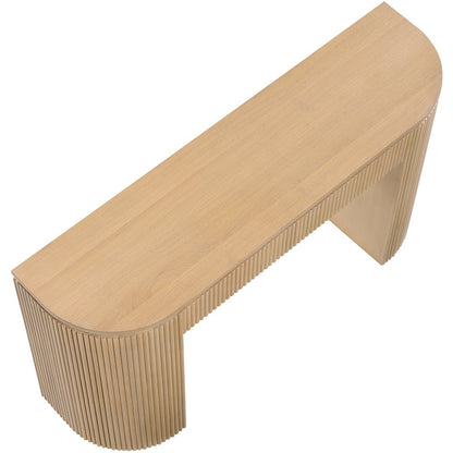 Astrid Natural Solid Wood And Oak Veneer Console Table
