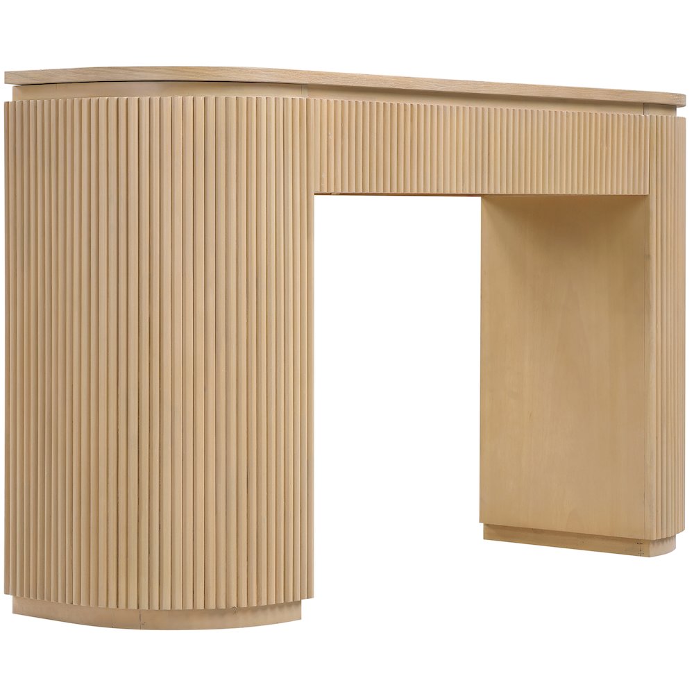 Astrid Natural Solid Wood And Oak Veneer Console Table