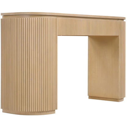 Astrid Natural Solid Wood And Oak Veneer Console Table