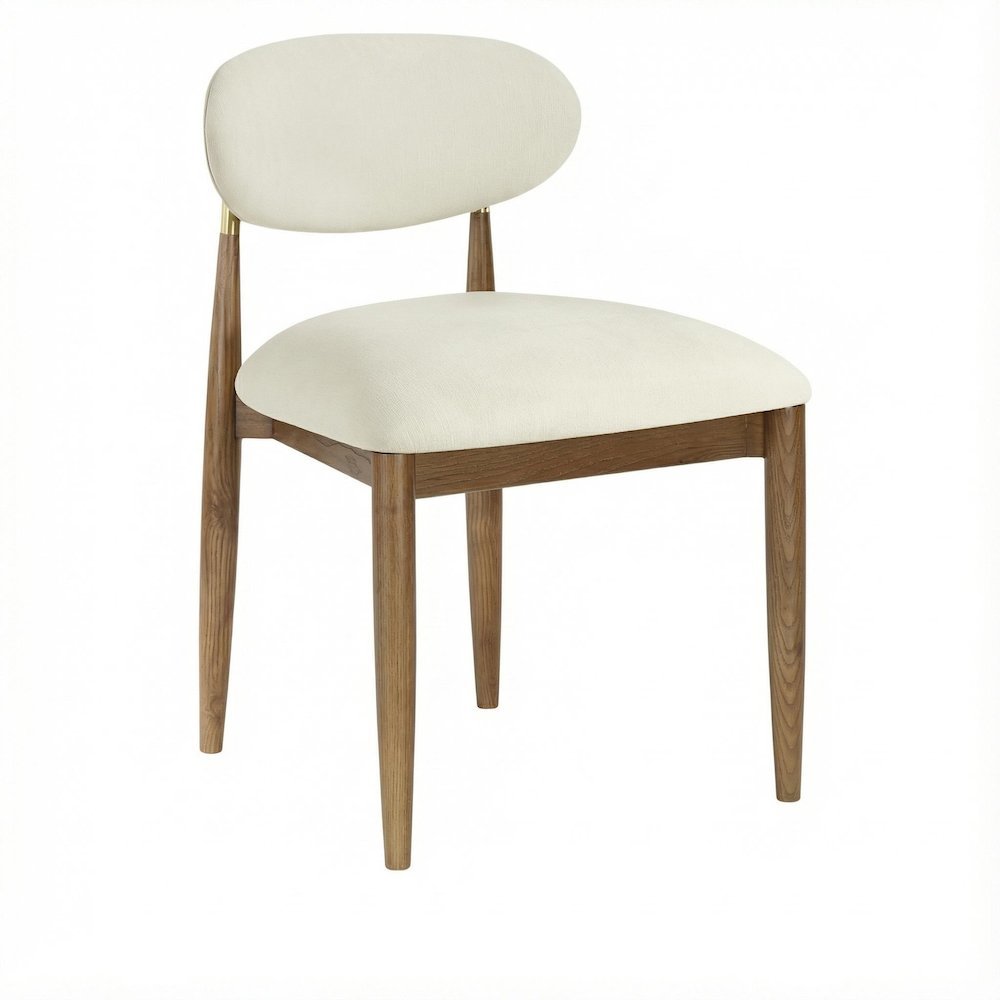 Stained Performance Fabric Upholstered Dining Side Chair Set of 2