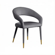 Gold Velvet Dining Chair with Armrest and Contemporary Design SKU