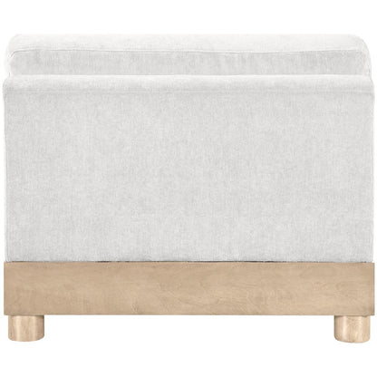 Turin Cream Chenille Fabric Upholstered Modular Armless Chair