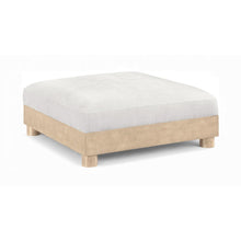 Turin Cream Chenille Fabric Upholstered Modular Ottoman