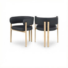 Neutral Vegan Leather Dining Chairs Set of 2 with Armrests