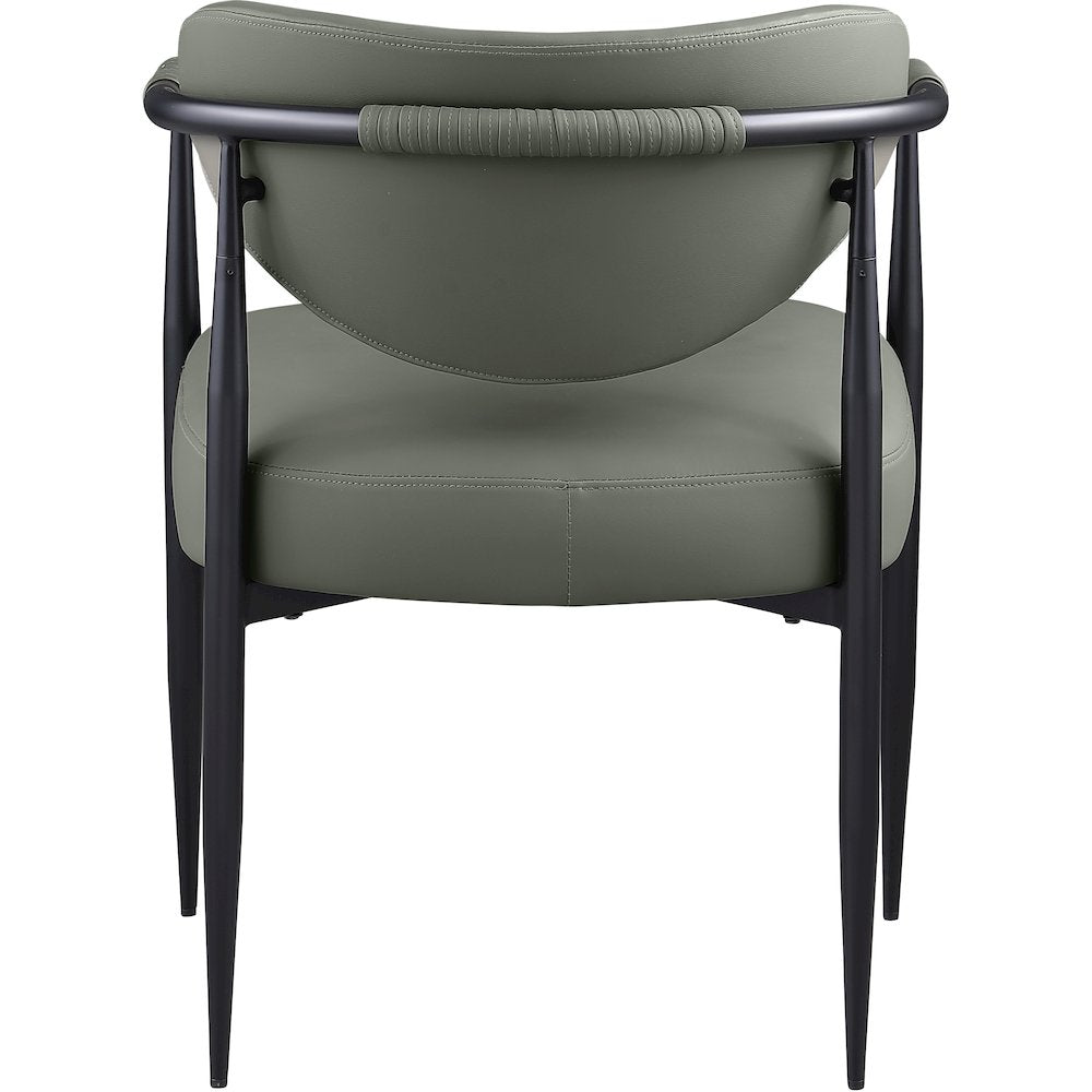 Virella Olive Vegan Leather Upholstered Dining Chair, Set of 2