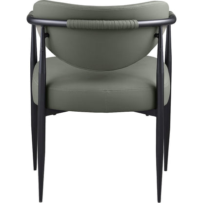 Virella Olive Vegan Leather Upholstered Dining Chair, Set of 2