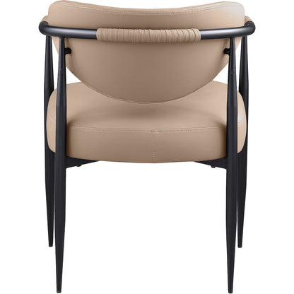Virella Tan Vegan Leather Upholstered Dining Chair, Set of 2