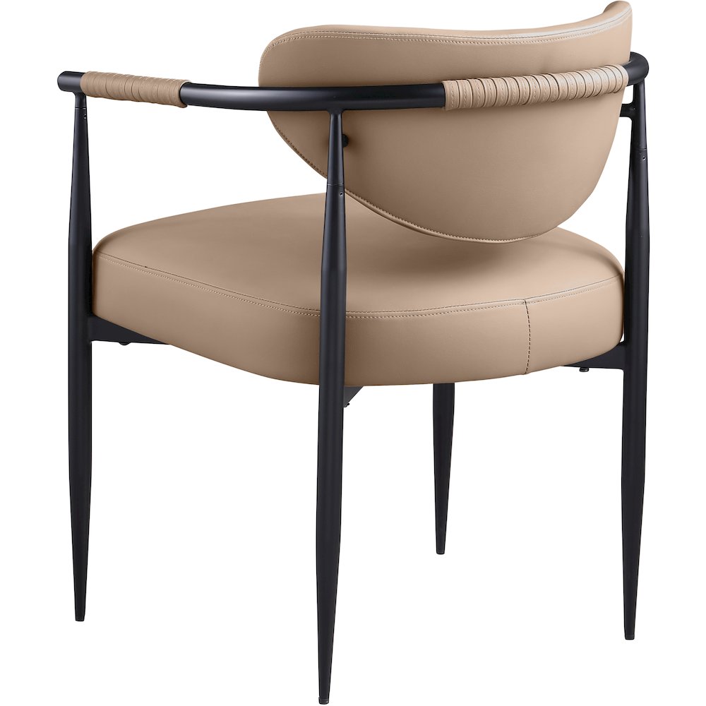 Virella Tan Vegan Leather Upholstered Dining Chair, Set of 2