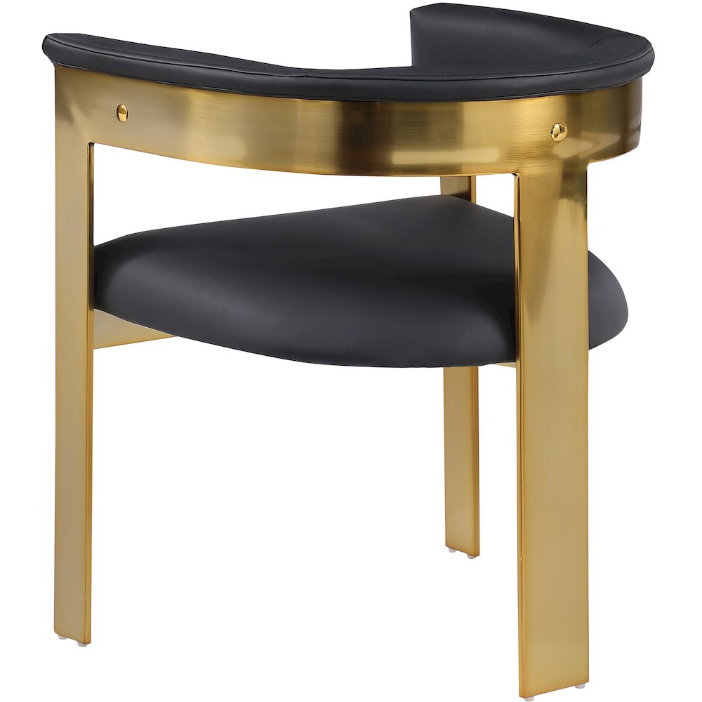 Romeo Black Vegan Leather Dining Chair, Set of 2