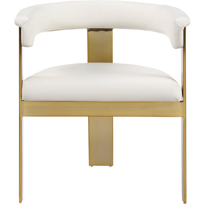 Romeo Cream Vegan Leather Dining Chair, Set of 2