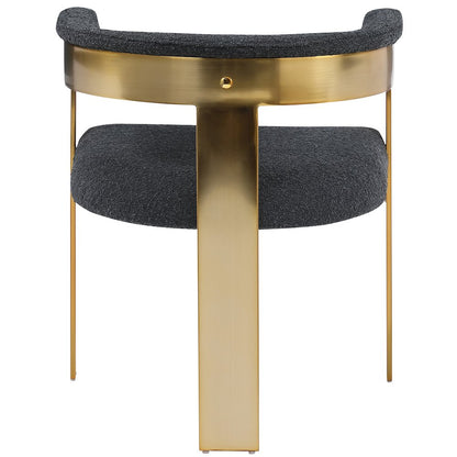 Romeo Black Boucle Fabric Dining Chair, Set of 2
