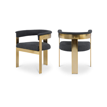 Romeo Black Boucle Fabric Dining Chair, Set of 2