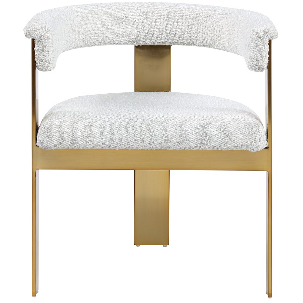 Romeo Cream Boucle Fabric Dining Chair, Set of 2
