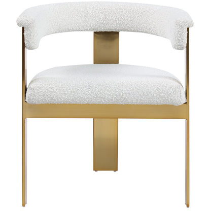 Romeo Cream Boucle Fabric Dining Chair, Set of 2