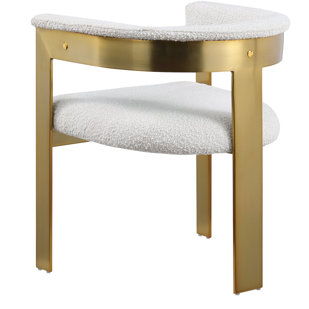 Romeo Cream Boucle Fabric Dining Chair, Set of 2