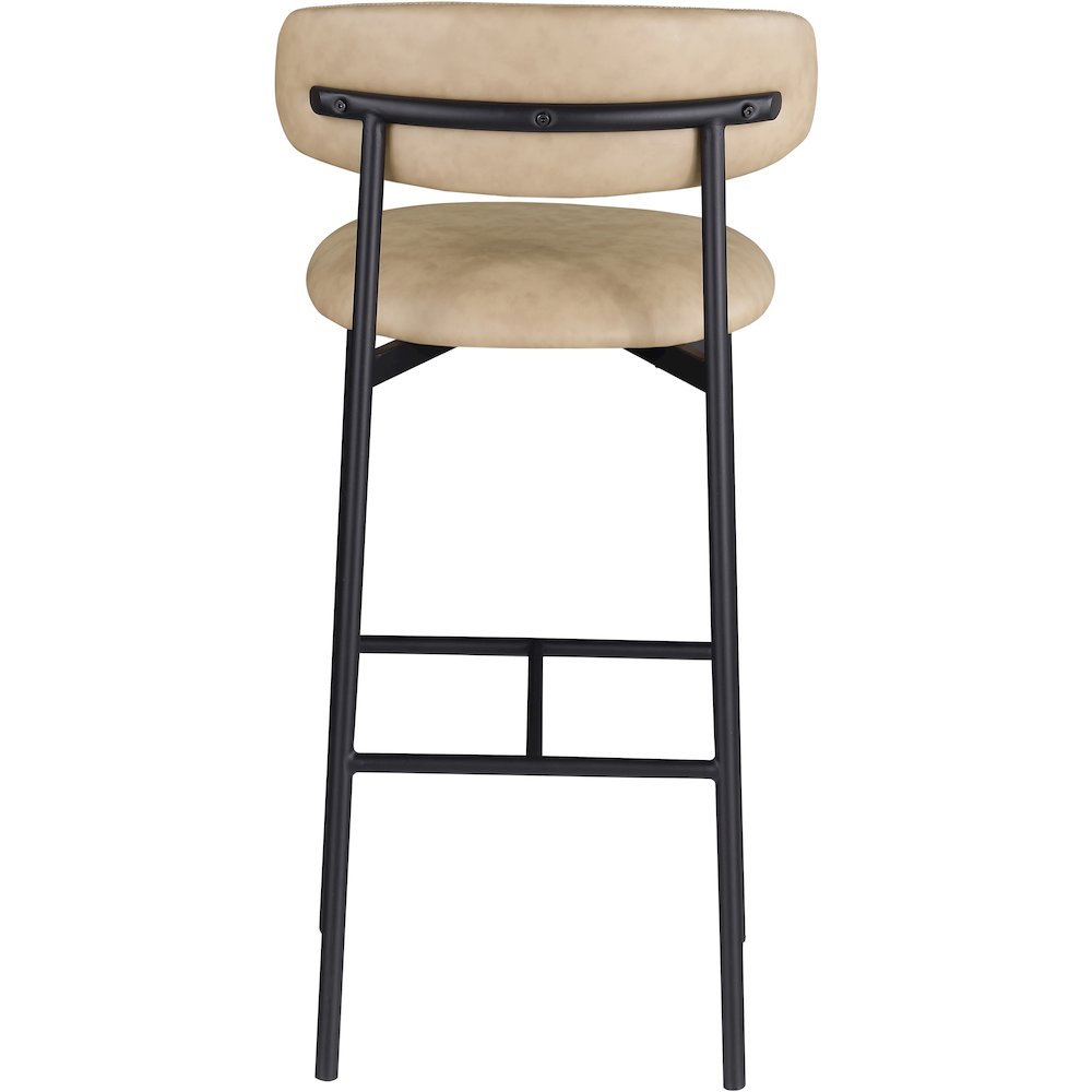 Lupita Tan Vegan Leather Upholstered Bar Stool, Set of 2