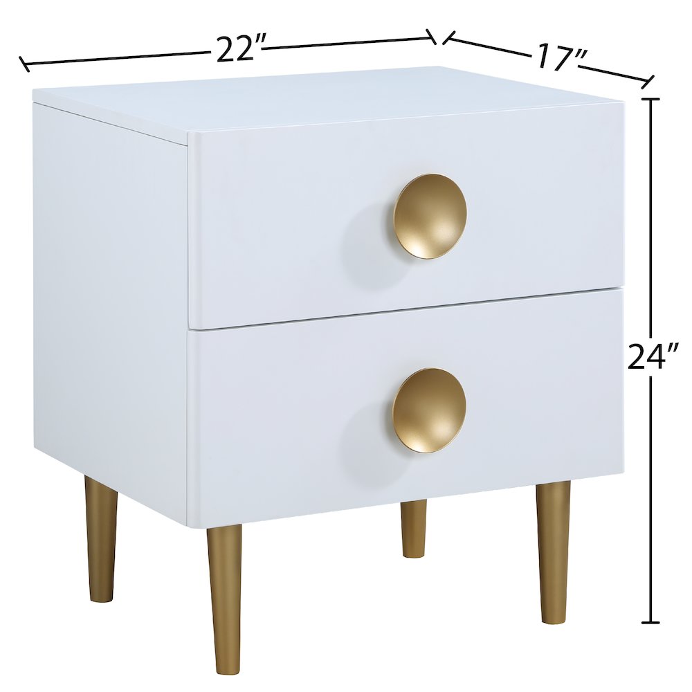 Zayne White Night Stand