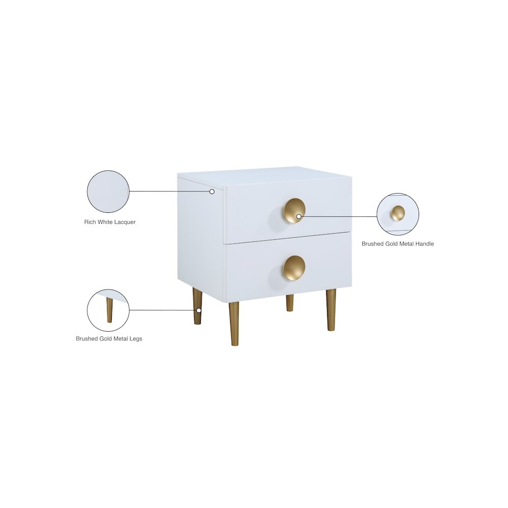 Zayne White Night Stand