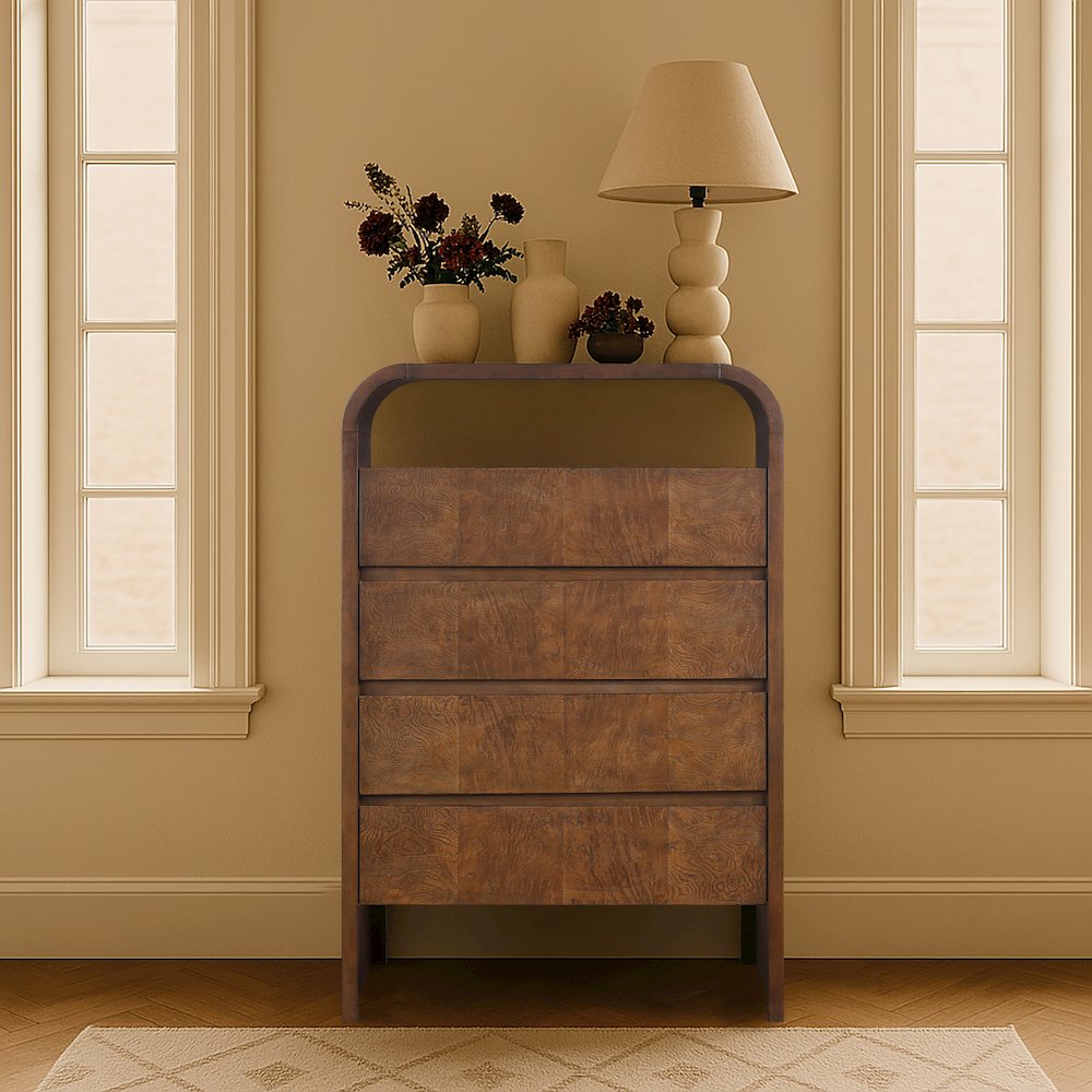 Giada Brown Solid Wood And Veneer Chest