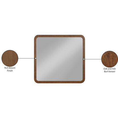 Giada Brown Solid Wood And Veneer Mirror