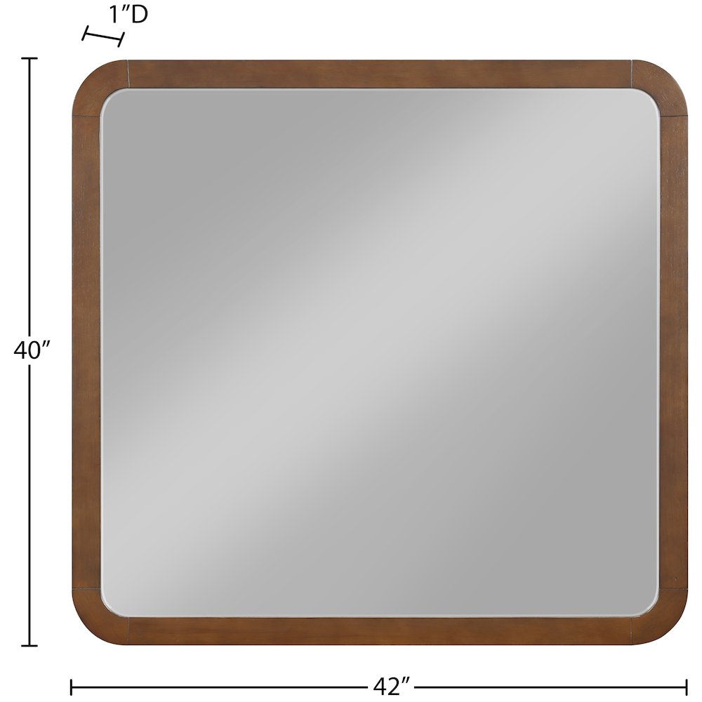 Giada Brown Solid Wood And Veneer Mirror
