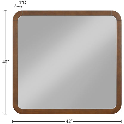 Giada Brown Solid Wood And Veneer Mirror