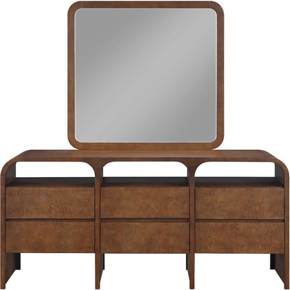 Giada Brown Solid Wood And Veneer Mirror