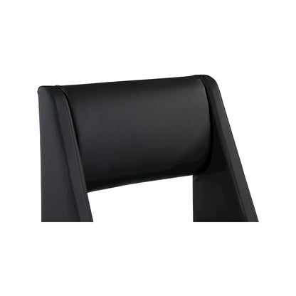 Jayce Black Vegan Leather Dining Chair, Set of 2
