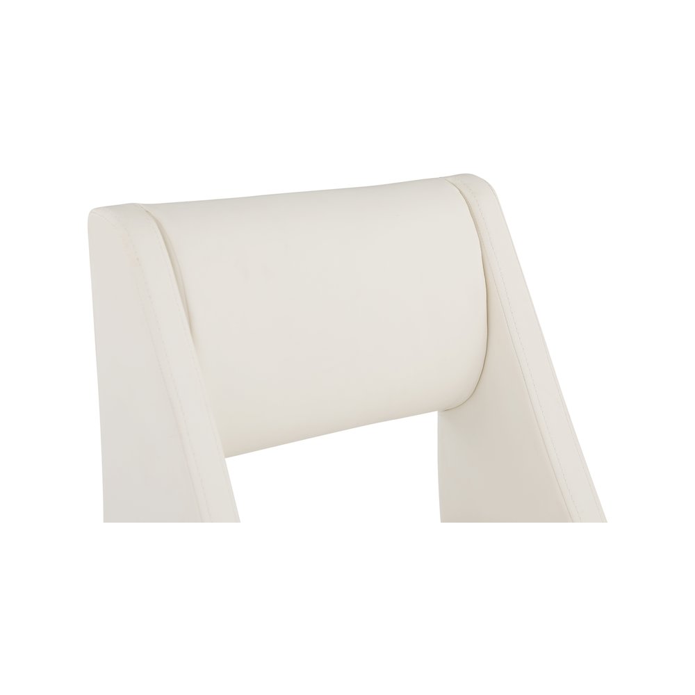 Jayce Cream Vegan Leather Dining Chair, Set of 2