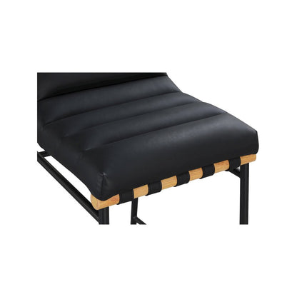 Burke Black Vegan Leather Bar Stool