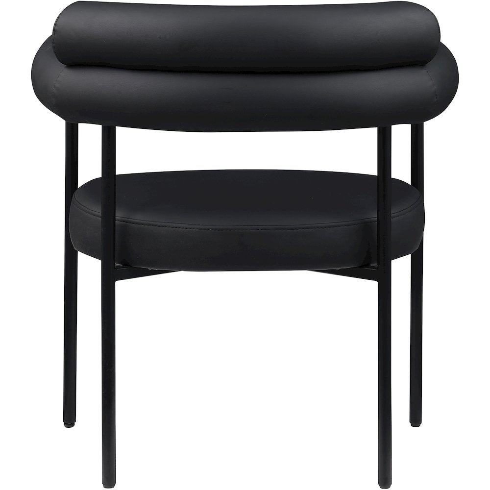Blake Black Vegan Leather Dining Chair, Set of 2
