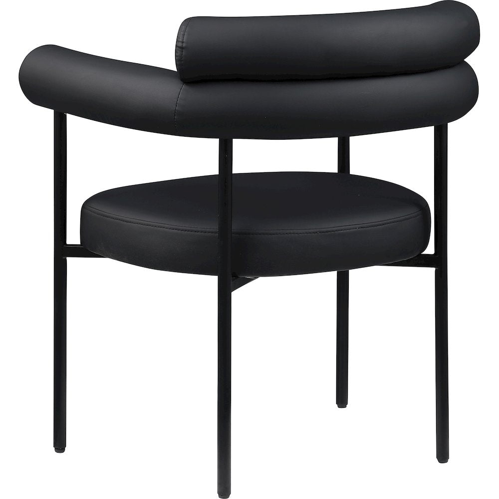 Blake Black Vegan Leather Dining Chair, Set of 2