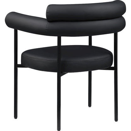 Blake Black Vegan Leather Dining Chair, Set of 2