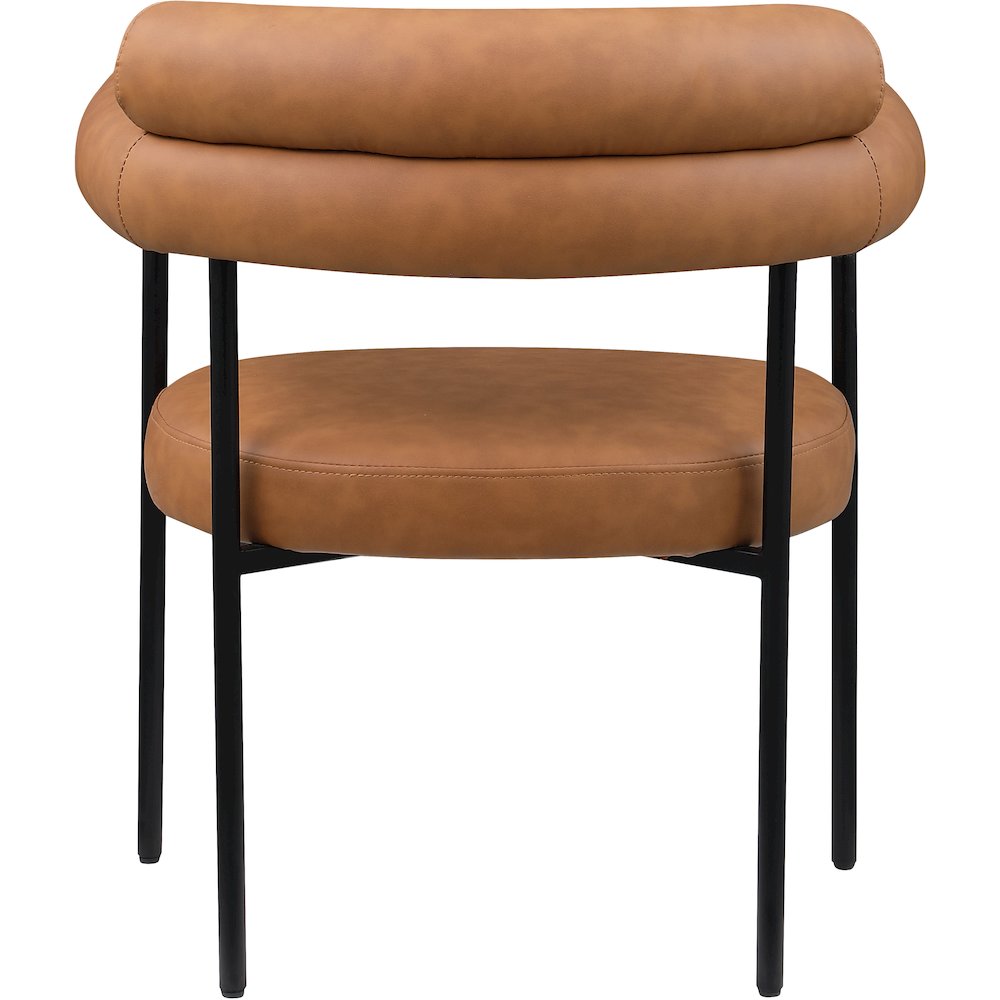 Blake Cognac Vegan Leather Dining Chair, Set of 2