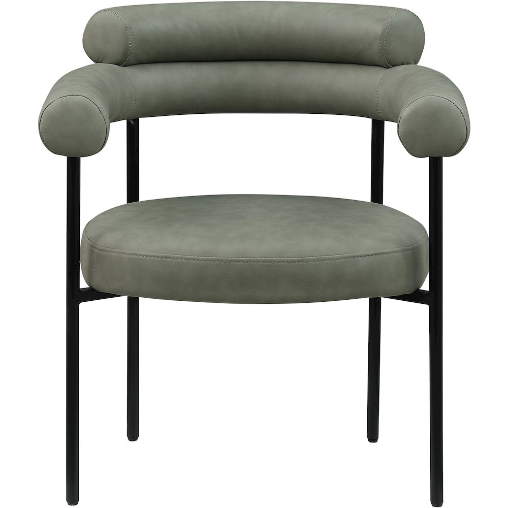 Blake Green Vegan Leather Dining Chair, Set of 2